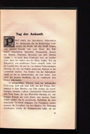 Tag der Ankunft.