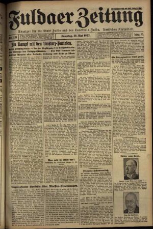 Ausgabe vom Samstag, den 28. Mai 1932.