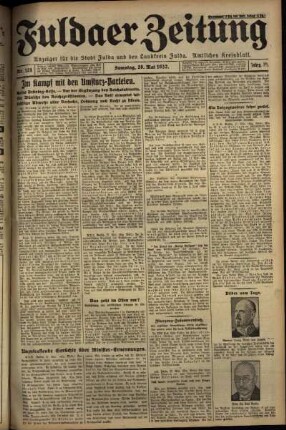 Ausgabe vom Samstag, den 28. Mai 1932.