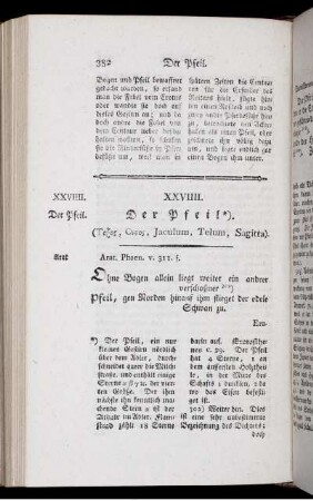 XXVIIII. Der Pfeil.