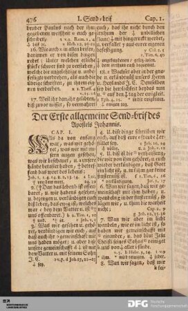 Der Erste allgemeine Send-brif des Apostels Johannis.