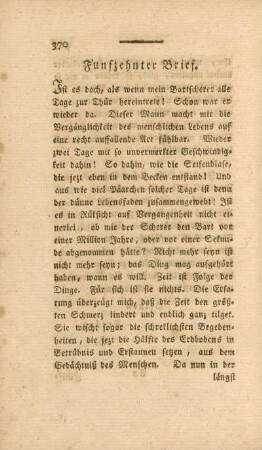 Funfzehnter Brief