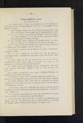 Wissenschaftlicher Abend am 1. November 1902.