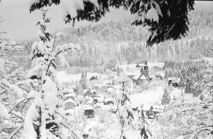 Todtmoos: Blick von oben auf Todtmoos; etwas tiefer und Vordergrund
