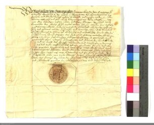 Maximilian, Deutschmeister, gestattet Geord von Hörde 6000 fl. für die Ballei Hessen aufzunehmen und dafür das Kastenhaus Friedberg zu versetzen.