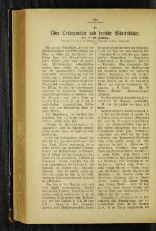 Über Orthographie und deutsche Wörterbücher