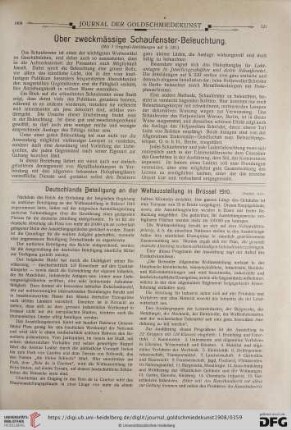 Deutschlands Beteiligung an der Weltausstellung in Brüssel 1910