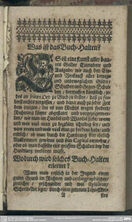 [Des Probir-Steins der Buch-Halter erste Abtheilung]