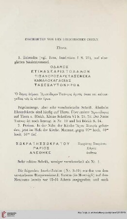 16: Inschriften von den griechischen Inseln