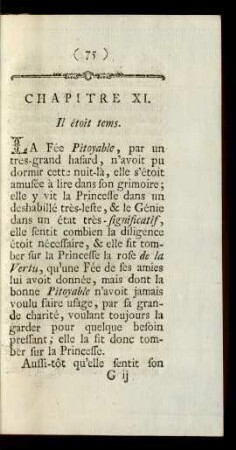 Chapitre XI. Il étoit tems.