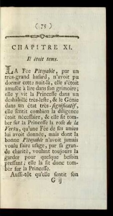 Chapitre XI. Il étoit tems.