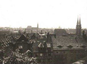 Nürnberg. Blick von der Burg auf die Stadt