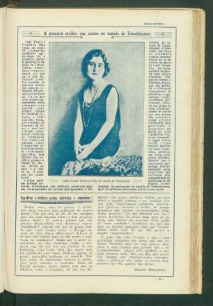 A primeira mulher que entrou no túmulo de Tutankhamen : Lady Evelyn Herbert, filha do conde de Carnarvon