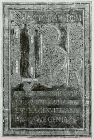 Codex Wittekindeus: Zierseite mit Beginn des Matthäus-Evangeliums