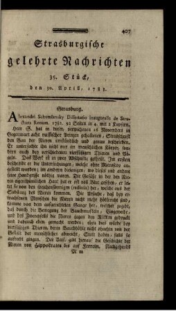 35. Stück, den 30. Aprill, 1783.