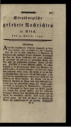 35. Stück, den 30. Aprill, 1783.