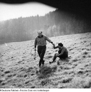 Frühling; Saupsdorf; Trebnitztal mit König und Margot; Kleiner Bärenstein