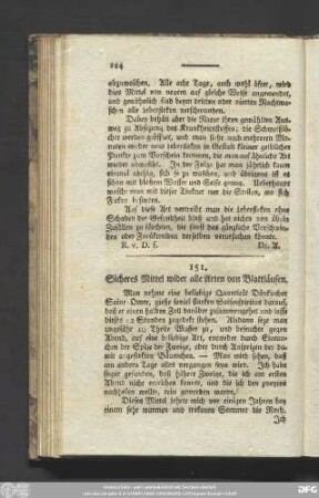 151. Sicheres Mittel wider alle Arten von Blattläusen.