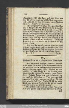 151. Sicheres Mittel wider alle Arten von Blattläusen.