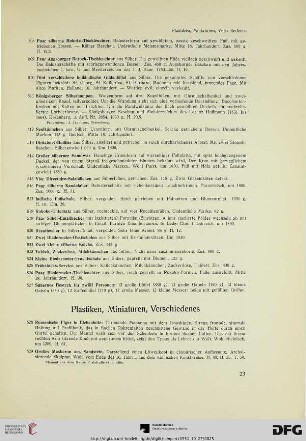 Plastiken, Miniaturen, Verschiedenes (Nr. 528-587)