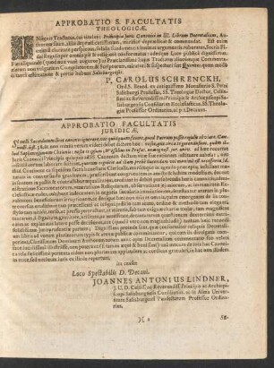 Approbatio S. Facultatis Theologicae