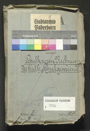 Schulkassenrechnungen der katholischen Schulgemeinde