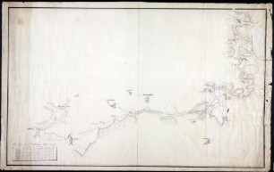 Geometrische Karte über die Landes- und Hoheitsgrenze von Kallenberg über Buchheim, Leibertingen, Kreenheinstetten (Grünheinstetten), Engelswies, Vilsingen, Gutenstein, Dietfurt, Unterschmeien, Oberschmeien bis Storzingen