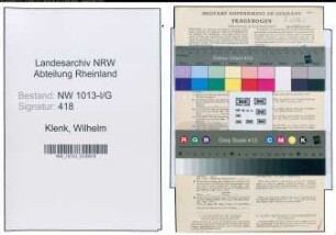 Entnazifizierung Wilhelm Klenk , geb. 24.08.1905 (Kaufmaennischer Angestellter)