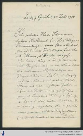 Brief von Theodor Fritsch vom 24.07.1902.