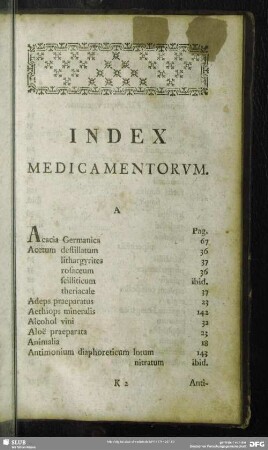 Index medicamentorum