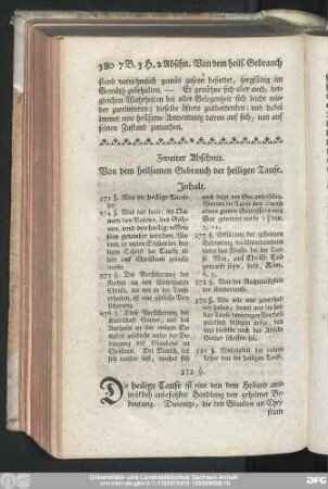 Zweiter Abschnit. Von dem heilsamen Gebrauch der heiligen Taufe.