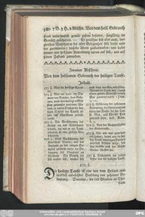 Zweiter Abschnit. Von dem heilsamen Gebrauch der heiligen Taufe.