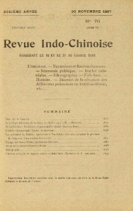 30 Novembre 1907. No 70