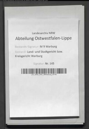 Separation der Feldmarken der Gemeinde Westheim