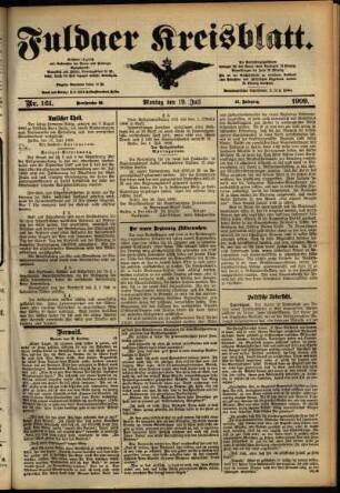 Ausgabe vom Montag, den 19. Juli 1909.