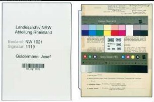 Entnazifizierung Josef Goldermann , geb. 02.10.1907 (Kalkulator)