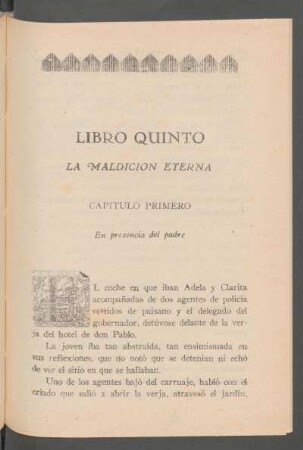 Libro quinto - La maldición eterna