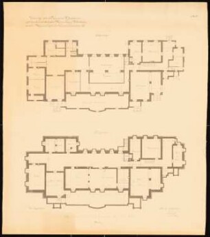 Wohnhaus Franz Wertheim, Berlin-Grunewald: Grundrisse KG und EG, 1:100