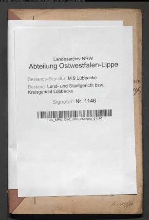 Erblasser: Schweinefuss, Franz Heinrich :