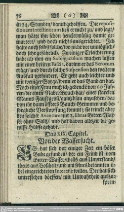 Das XIX. Capitel. Von der Wassersucht