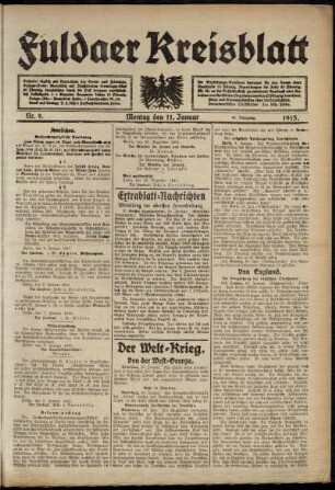 Ausgabe vom Montag, den 11. Januar 1915.