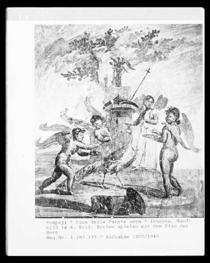 Eroten spielen mit dem Pfau der Hera