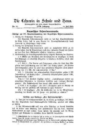 Bayerischer Lehrerinnenverein : Anträge zur IV. Hauptversammlung des Bayerischen Lehrerinnenvereins