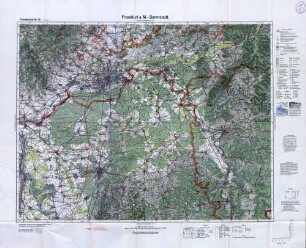 Reichskarte: Einheitsblatt 121 (1cm-Karte) Frankfurt a. M.-Darmstadt