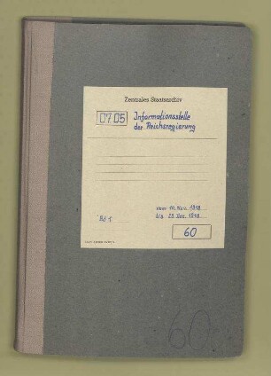 Verordnungen der Reichsregierung.- Zusammenstellung von Zeitungsausschnitten