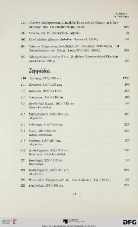 Teppiche (Nr. 210-225)