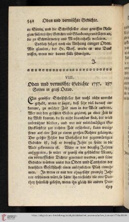 4: [Rezension von: Oden und vermischte Gedichte, 1757]