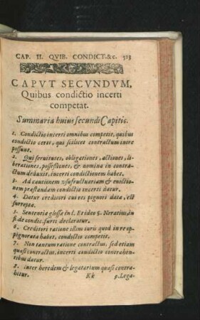 Caput Secundum. Quibus condictio incerti competat.