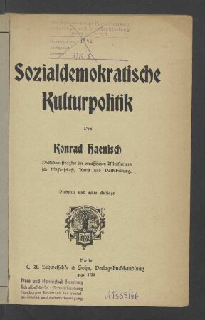 Sozialdemokratische Kulturpolitik