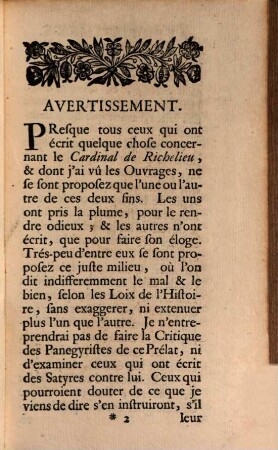 Vie du Cardinal Duc de Richelieu, T. 1
